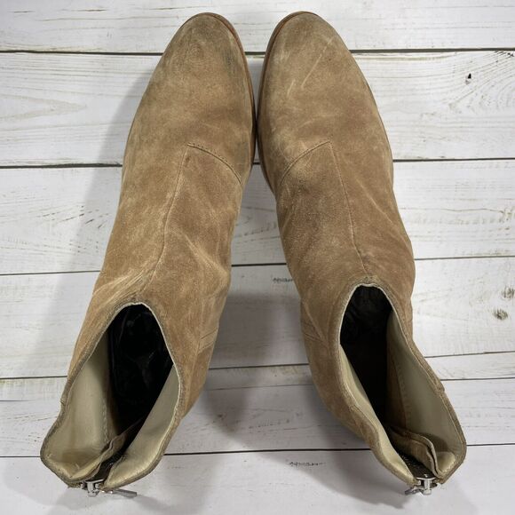 Rag & Bone Wesley Suede Back Zip Ankle Boots Chestnut Tan Womens Size 36 US 6 - Picture 8 of 10
